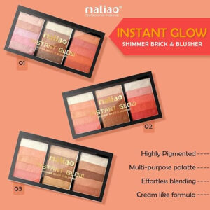 Maliao Instant Glow Shimmer Brick & Blusher | High-Pigment