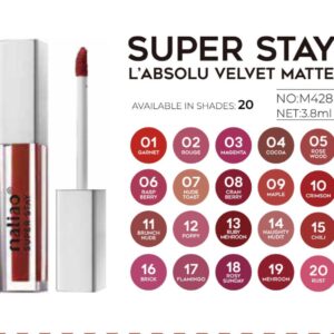 Maliao Lipstick Super Stay L'Absolu Velvet Matte