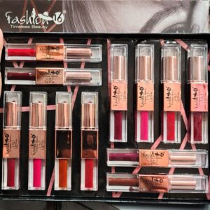 Fashion16 Liquid Lipstick 2 in 1 Lip Color Bullet Pack of 12