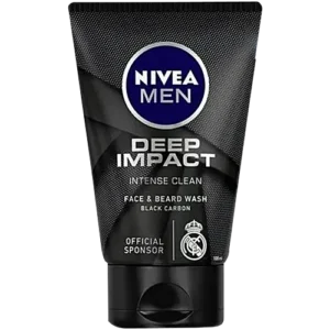Nivea Deep Impact Face Wash With Black Carbon - Intense Clean For Beard & Face, 100 g