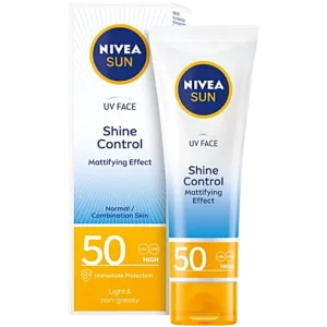 Nivea Sun UV Face Shine Control Mattifying Effect Cream - 50 UVA UVB, 50 ml