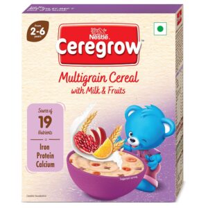CEREGROW Multigrain Cereal with Milk & Fruits, From 2-6 years.