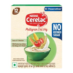 CERELAC Baby Food Cereal | No Refined Sugar | No Preservatives | Multigrain Dal Veg for 12 to 24 Months Baby.