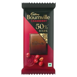 Cadbury Bournville Cranberry 50% Dark Chocolate Bar, 30 g, Pack of 25