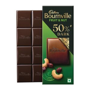 Cadbury Bournville Fruit & Nut 50% Dark Chocolate Bar, 75 Gm, Pack of 20